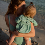 PICCOLA MIA Baby Romper  ‧  Vichy Green