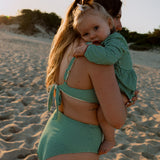 PICCOLA MIA Baby Romper  ‧  Vichy Green