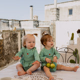 PICCOLA MIA Baby Romper  ‧  Vichy Green